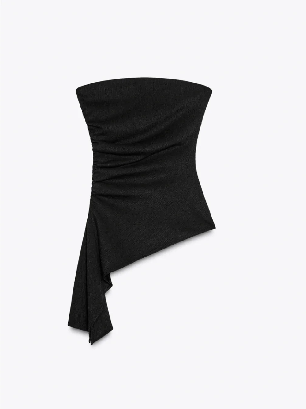 Zara Strapless Asymmetric Draped Top